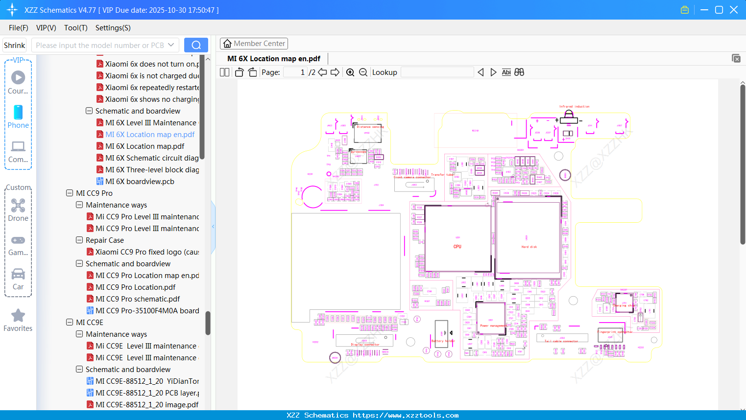 Xiaomi MI 6X Location Map En